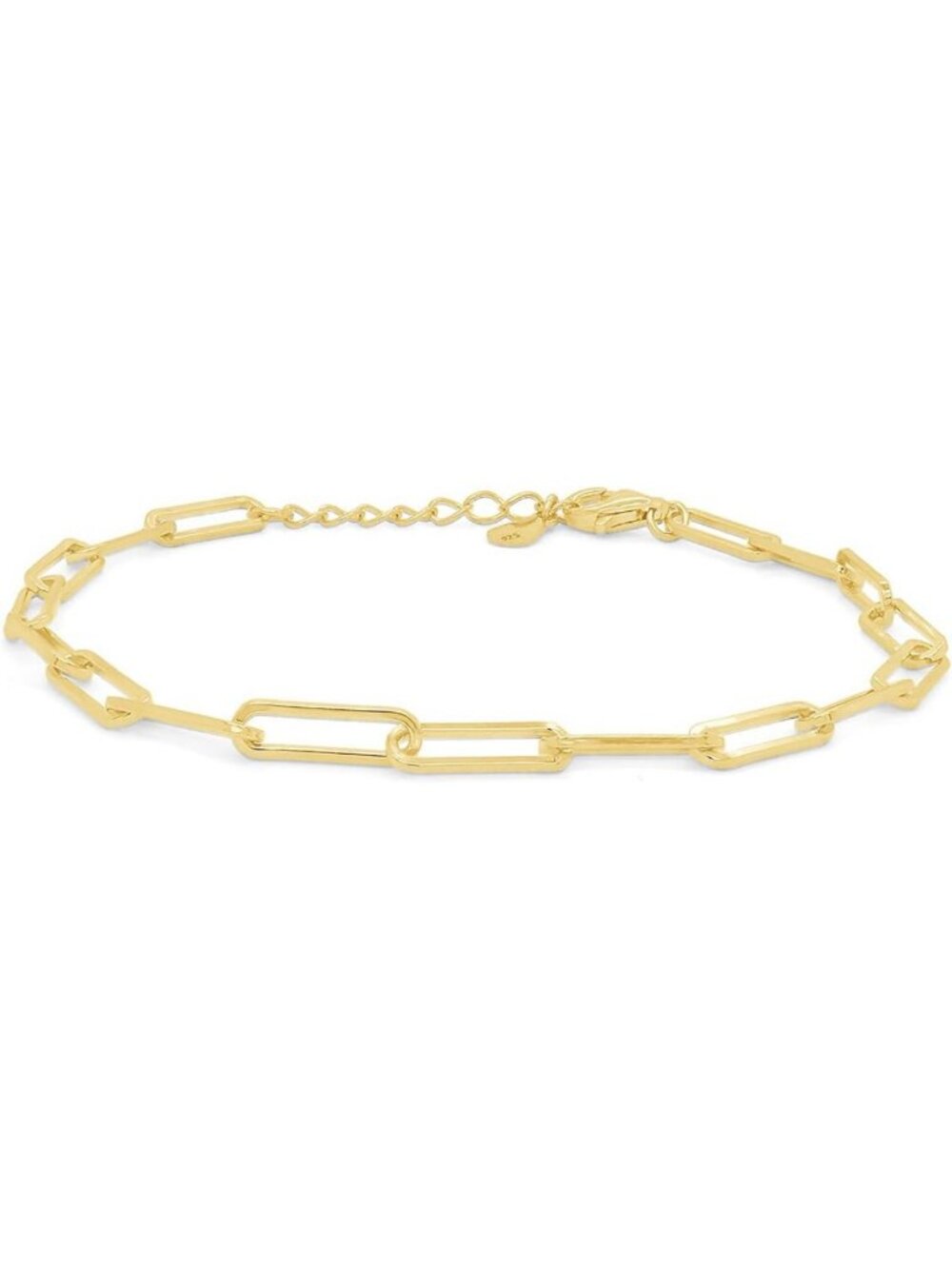 Adjustable 7" Paper Clip Chain Bracelet for Women - Stylish & Versatile Jewelry